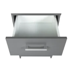 Mobile Grigio Cassettiera 40 con 4 Cassetti Comodino Mobiletto Moderno Ufficio