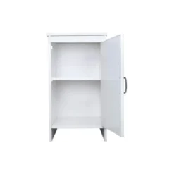 Mobile Lavanderia 46,5x49x84 cm PVC 1 Anta Bianco Salvaspazio