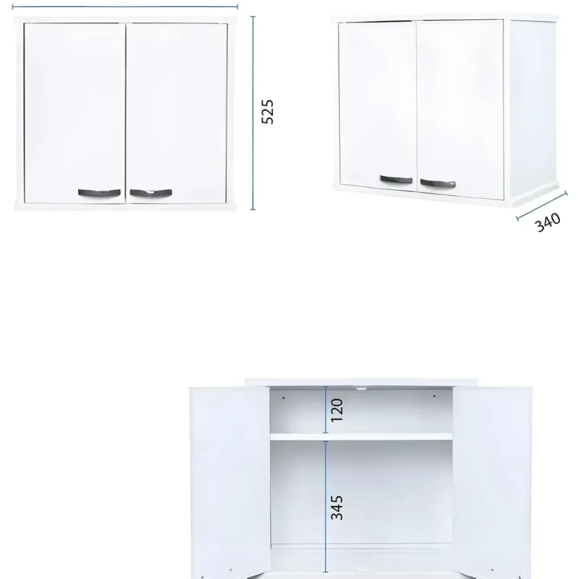 Mobile Lavatoio 2 Ante 60x50x85 Pensile 60x34x52 Colonna 45x50x182 cm