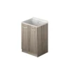 Mobile Lavatoio con 2 Ante in Legno Olmo Vaschetta in Resina Bagno Lavabo