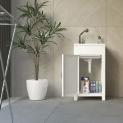 Mobile Lavatoio in Resina 45x50 Lavanderia Vasca Plastica Pilozzo Esterno