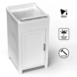 Mobile Lavatoio in Resina 45x50 Lavanderia Vasca Plastica Pilozzo Esterno