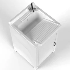 Mobile Lavatoio in Resina 45x50 Lavanderia Vasca Plastica Pilozzo Esterno