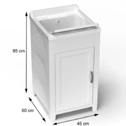 Mobile Lavatoio in Resina 45x50 Lavanderia Vasca Plastica Pilozzo Esterno