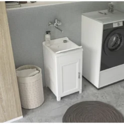 Mobile Lavatoio in Resina 45x50 Lavanderia Vasca Plastica Pilozzo Esterno