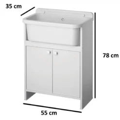 Mobile Lavatoio per Esterno Pilozzo con Mobiletto in Resina Pvc