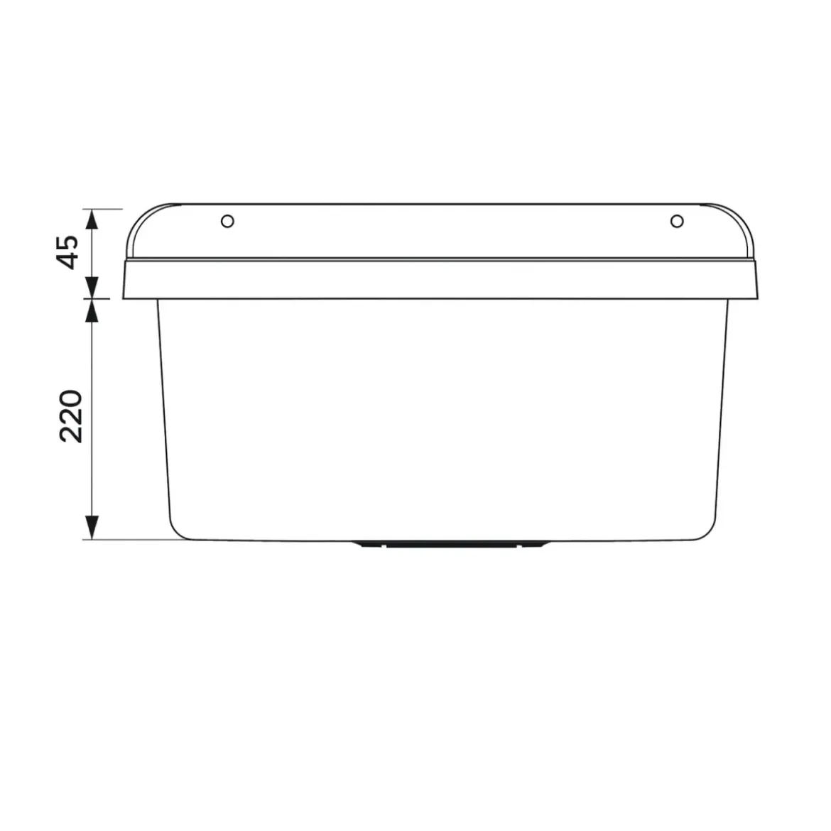 Mobile Lavatoio PVC 58x38 cm con Vasca 2 Ante con Kit Scarico Autopulente