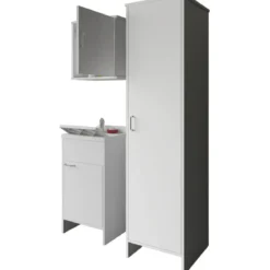 Mobile Lavatoio 45x50x85 Pensile 45x34x52 Colonna 45x50x182 cm