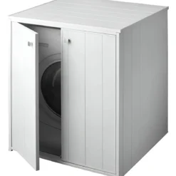 Mobile Lavatrice Asciugatrice in Resina Pvc Coprilavatrice da Bagno