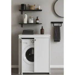 Mobile Lavatrice da Esterno Coprilavatrice Asciugatrice in Resina Pvc
