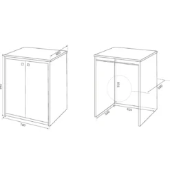 Mobile Lavatrice da Esterno Coprilavatrice Asciugatrice in Resina Pvc