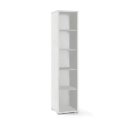 Mobile Libreria 40 a Colonna 200 Ossido Bianco 5 Ripiani Giorno da Ufficio Slim