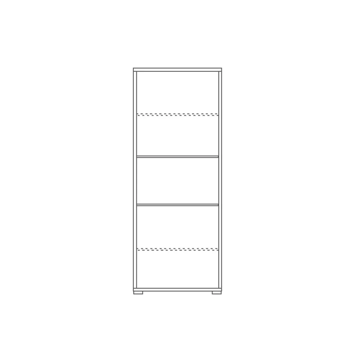 Mobile Libreria Alta Grigio Cemento 5 Ripiani Ufficio Scaffale Bambini Moderna