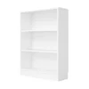 Mobile Libreria 80 Bianca Bassa 3 Ripiani Legno Moderna Cameretta Design Studio