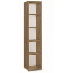 Mobile Libreria Colonna 180 Noce 5 Ripiani Giorno Stretta Studio Legno