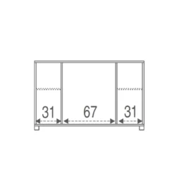 Mobile Madia 2 Ante 4 Cassetti Bianco 140 Contenitore Buffet Credenza Tv Salotto