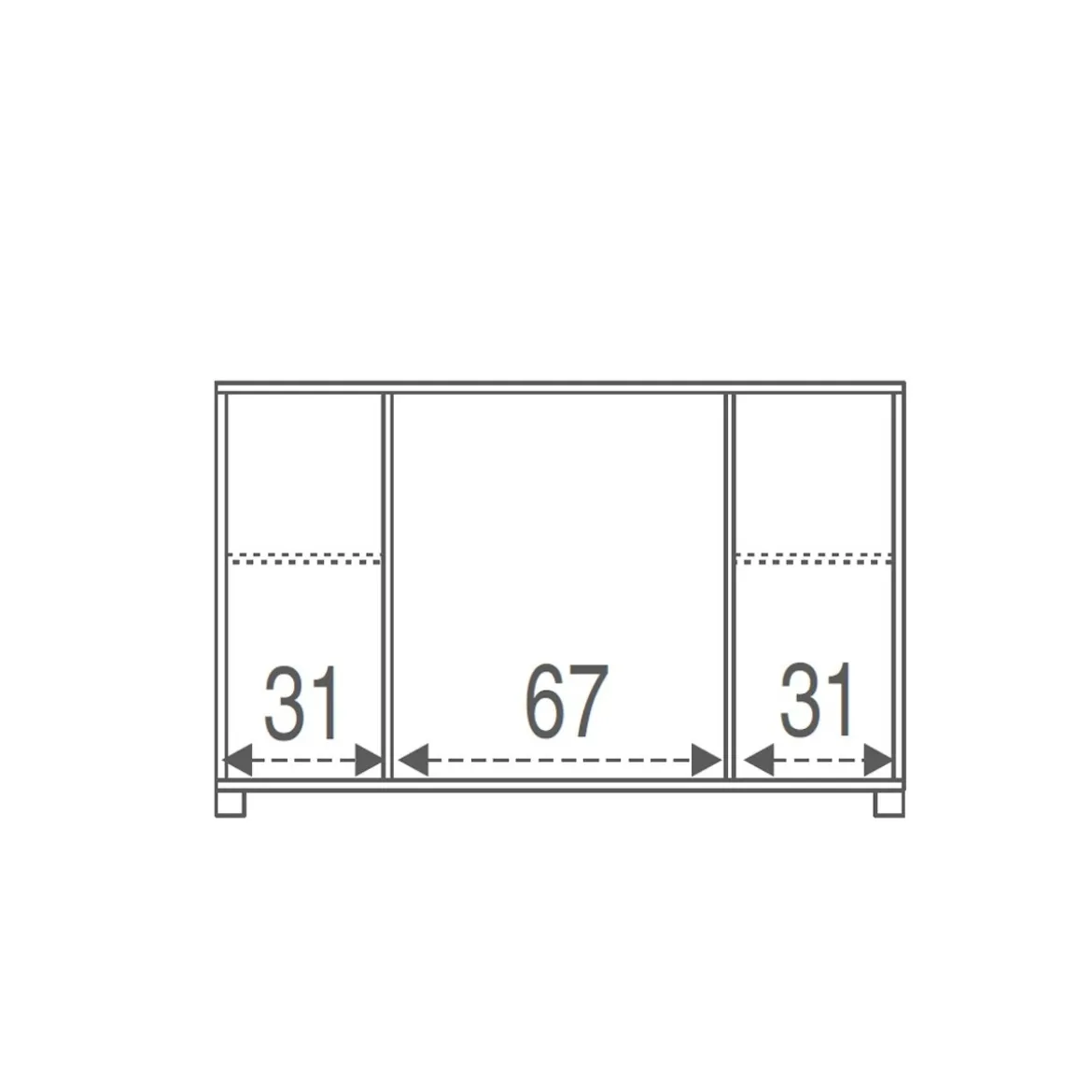 Mobile Madia 2 Ante 4 Cassetti Bianco 140 Contenitore Buffet Credenza Tv Salotto