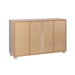 Mobile Madia 2 Ante 4 Cassetti Bianco 140 Contenitore Buffet Credenza Tv Salotto