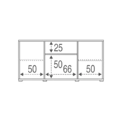 Mobile Madia 2 Ante 2 Cassetti Ossido Bianco Contenitore Credenza PortaTv Salone