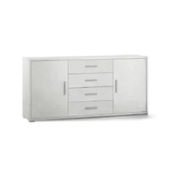 Mobile Madia 2 Ante 4 Cassetti Ossido Contenitore Buffet Credenza PortaTv Salone