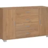 Mobile Madia Noce Credenza 2 Ante 4 Cassetti Contenitore Salotto Ufficio