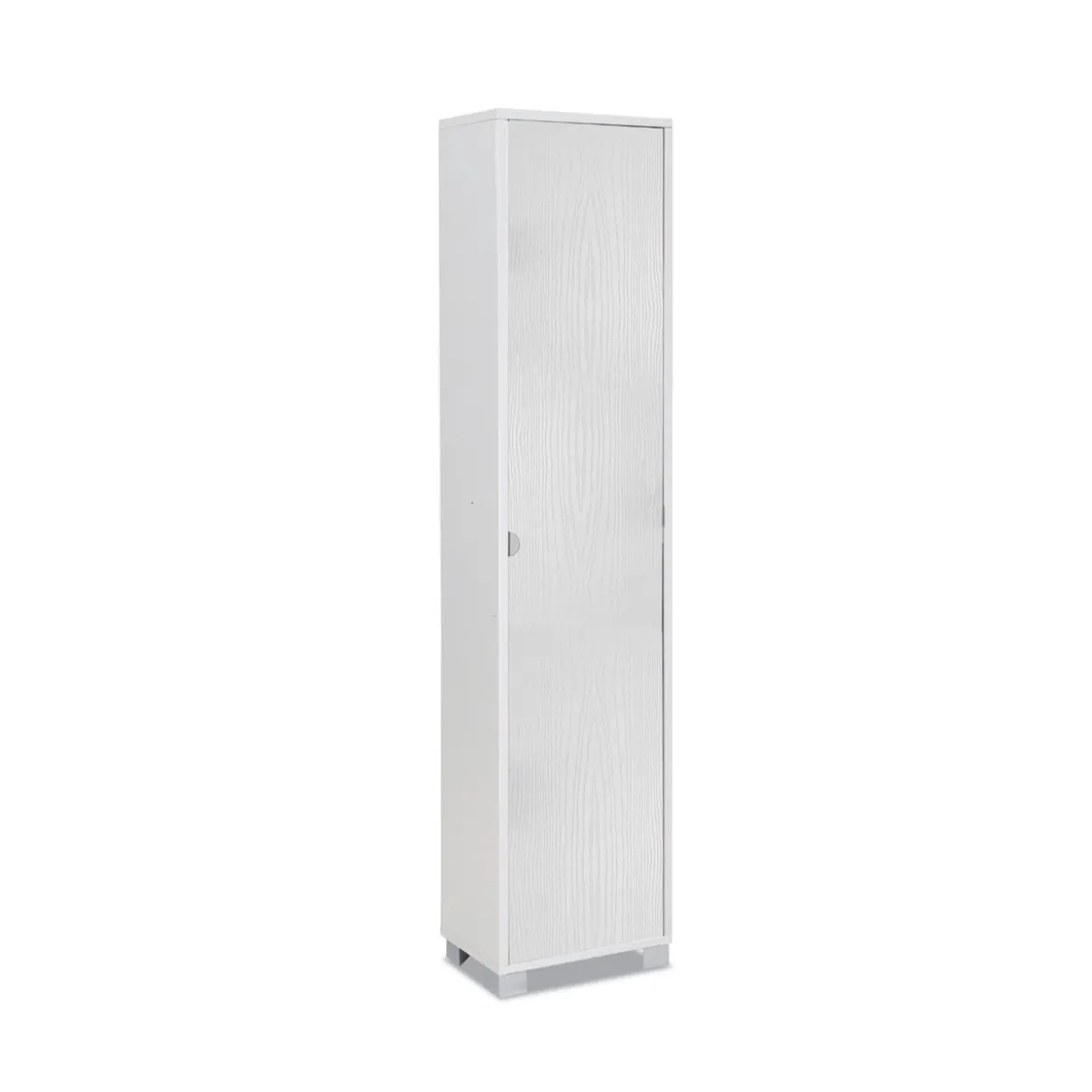Mobile Multiuso 1 Anta 190 Bianco Ufficio Armadio con Ripiani a Colonna Bagno