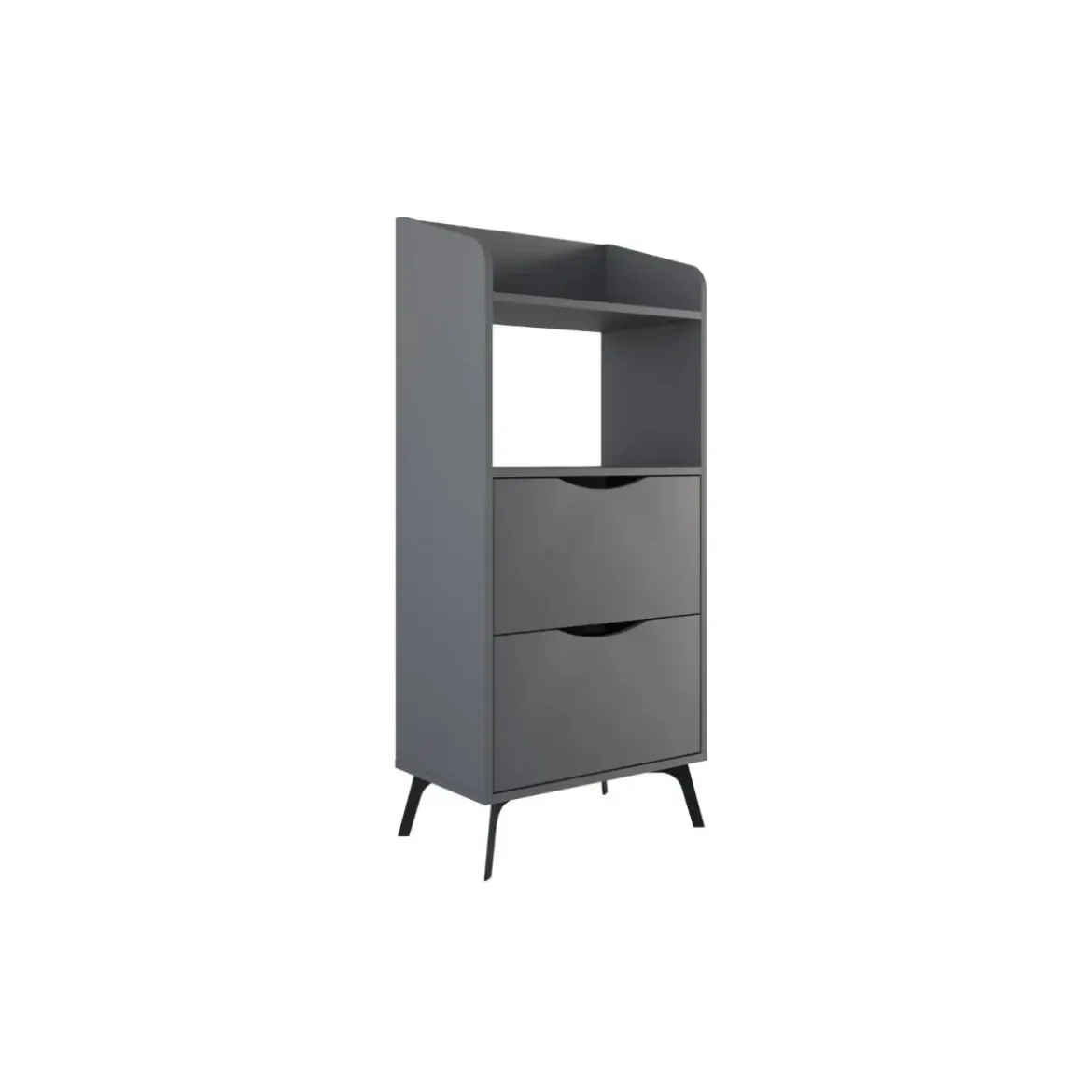 Mobile Multiuso da Cucina per Forno Microonde in Legno con Cassetti Antracite