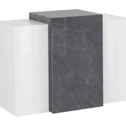 Mobile Pensile a Muro con 3 Ante Design Moderno Bianco lucido 90x38x65,5 cm