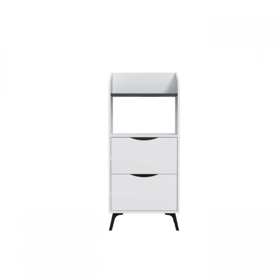 Mobile per Forno Microonde in Legno Bianco Multiuso con Cassetti da Cucina