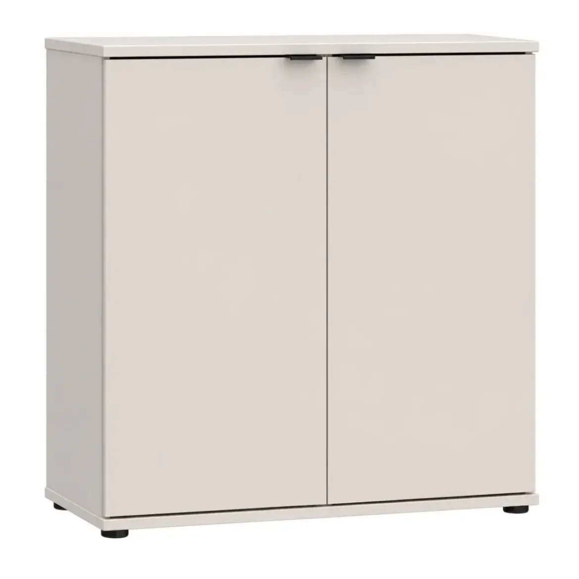 Mobile per Soggiorno Multiuso 2 Ante Beige Credenza Salvaspazio