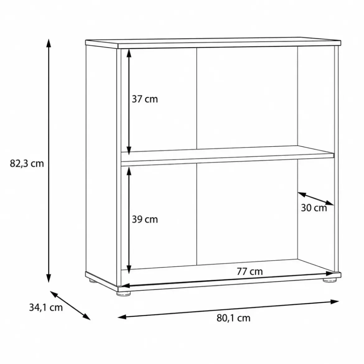 Mobile per Soggiorno Multiuso 2 Ante Beige Credenza Salvaspazio