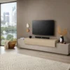 Mobile Porta Televisore da Appoggio Beige Rovere 3 Ante Ribalta Soggiorno