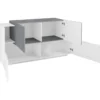 Mobile Porta TV Bianco Acero 160 cm Madia Bassa per Soggiorno