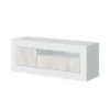 Mobile Porta TV 140 Moderno Bianco Basso Shabby Soggiorno Design Camera in Legno