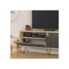 Mobile Porta Tv per Soggiorno 2 Ante Rovere Antracite 139x36x57 cm