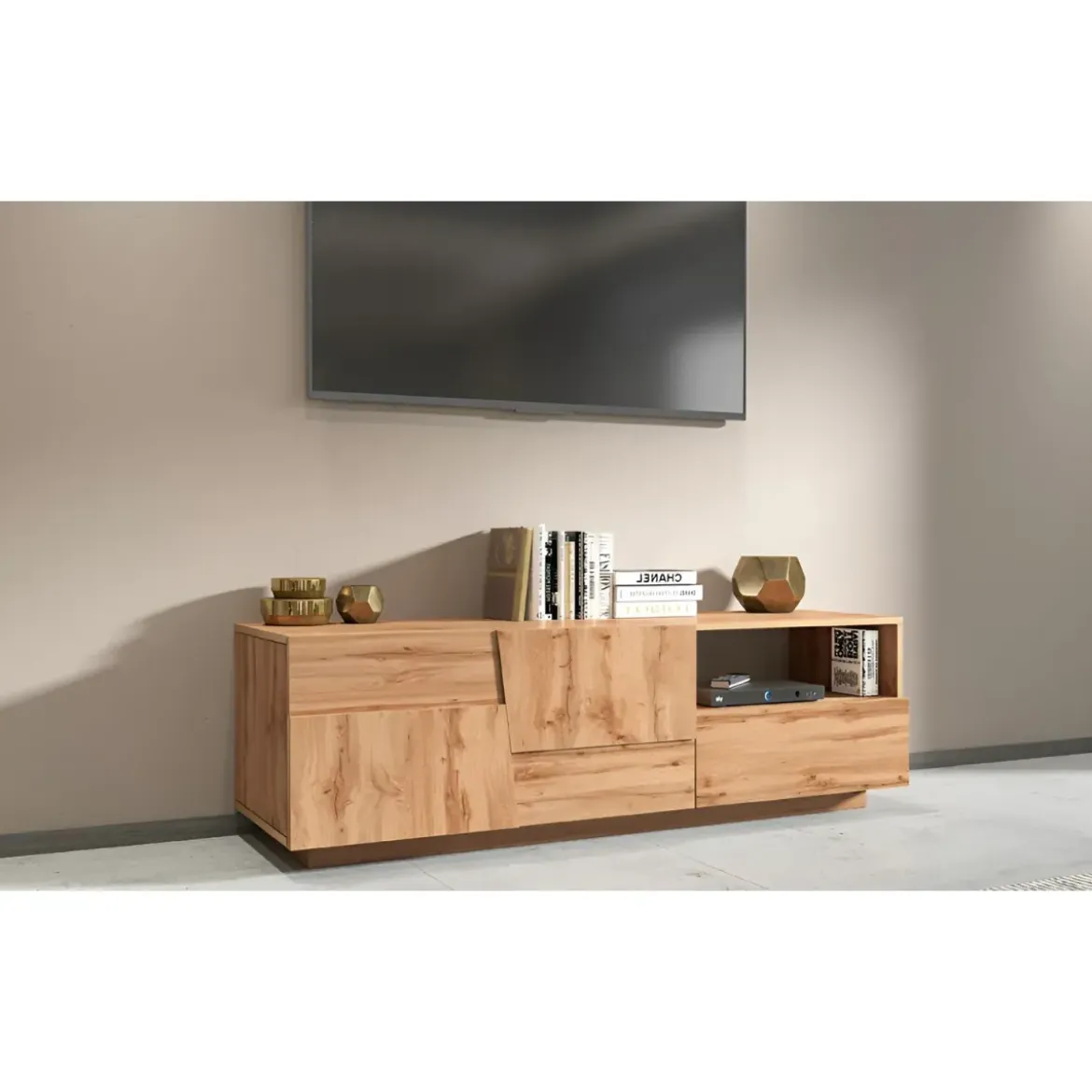 Mobile Porta TV Rovere Wotan 2 Ante con Cassetto e Vano a Giorno