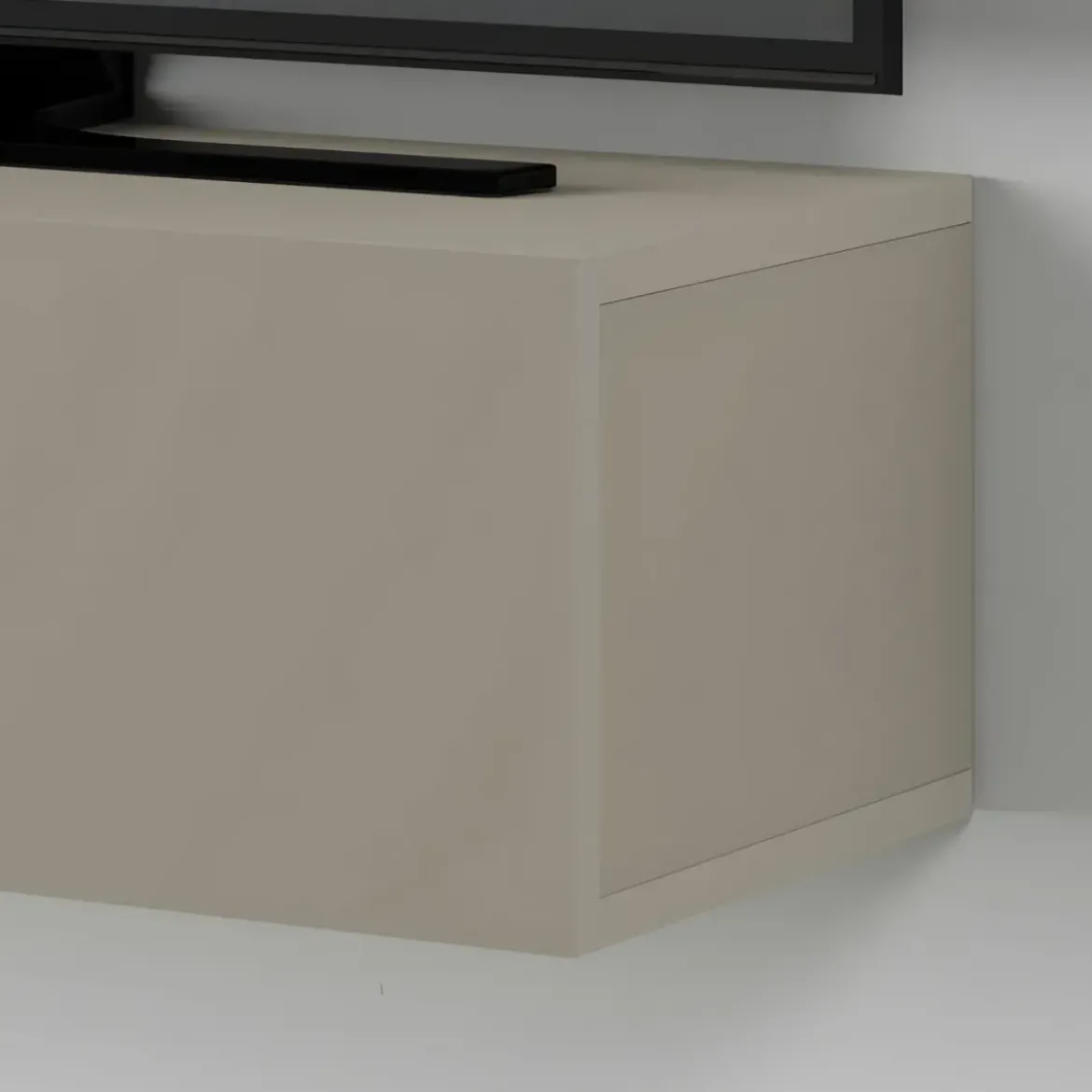 Mobile Porta TV Sospeso Beige con Ante a Ribalta Salvaspazio Moderno