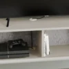 Mobile Porta TV Sospeso Doppia Anta a Ribalta Vano Laterale Beige