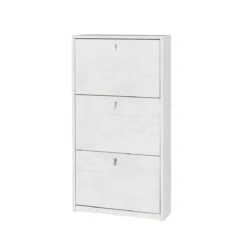 Mobile Scarpiera 3 Ante a Ribalta Ossido Slim in Legno Porta Scarpe Slim Armadio