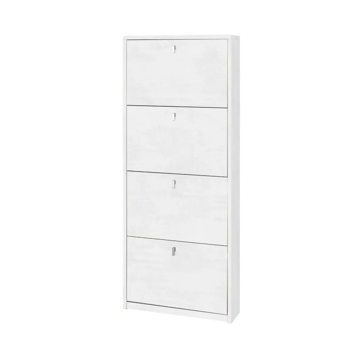 Mobile Scarpiera Ossido Bianco Slim 4 Ante a Ribalta Salvaspazio 10 Paia Scarpe