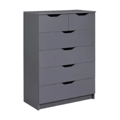 Mobiletto Cassettiera Grande con 6 Cassetti Mobile Grigio Settimino
