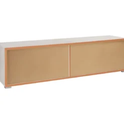 Mobile TV 4 Cassetti Moderno Credenza 180 Bianco Noce Cassettiera Legno