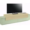 Mobile TV da Appoggio 200 cm 3 Ante a Ribalta Verde Salvia Rovere