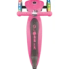 Monopattino a 3 Ruote Bambini Rosa Neon Pieghevole Luci LED 50 kg