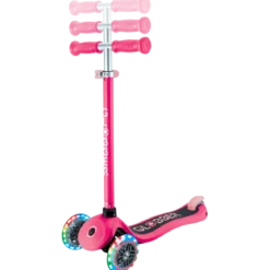 Monopattino a 3 Ruote per Bambini Fucsia Manubrio Regolabile 50kg