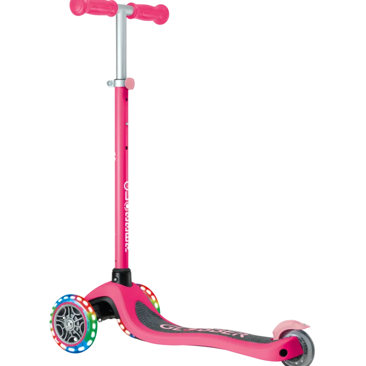 Monopattino a 3 Ruote per Bambini Fucsia Manubrio Regolabile 50kg