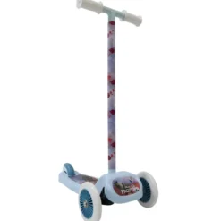 Monopattino Bambini 3 Ruote Disney Frozen Azzurro con Freno a Pedale