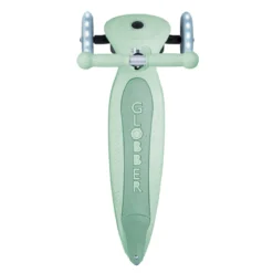 Monopattino con Luci a 3 Ruote Verde per Bimbo con Manubrio Regolabile