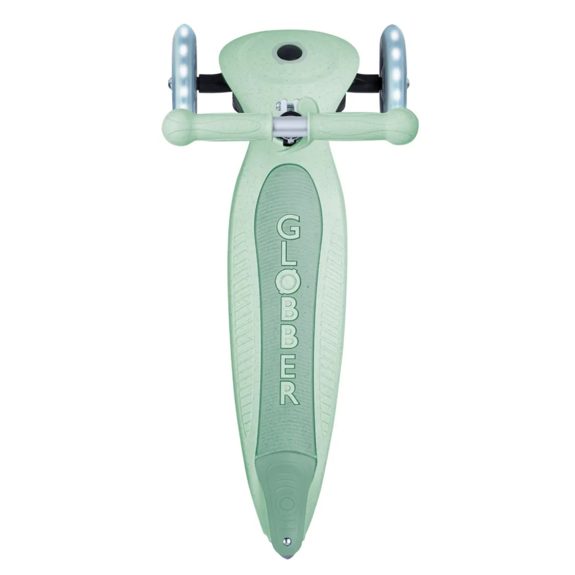 Monopattino con Luci a 3 Ruote Verde per Bimbo con Manubrio Regolabile