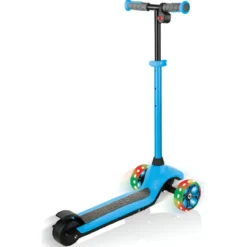 Monopattino Elettrico a 3 Ruote Azzurro per Bambini 80W Regolabile
